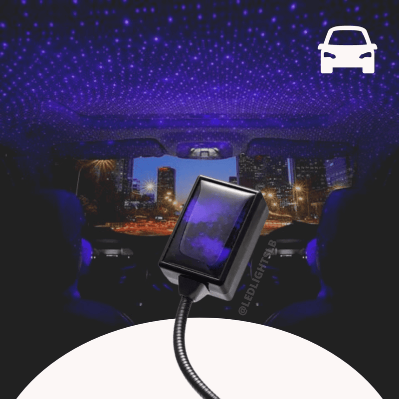  Car starlight projector creating red and green ceiling stars