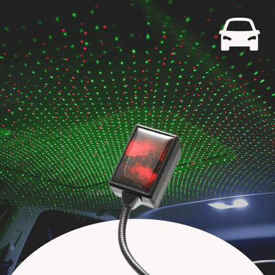  Car starlight projector creating red and green ceiling stars