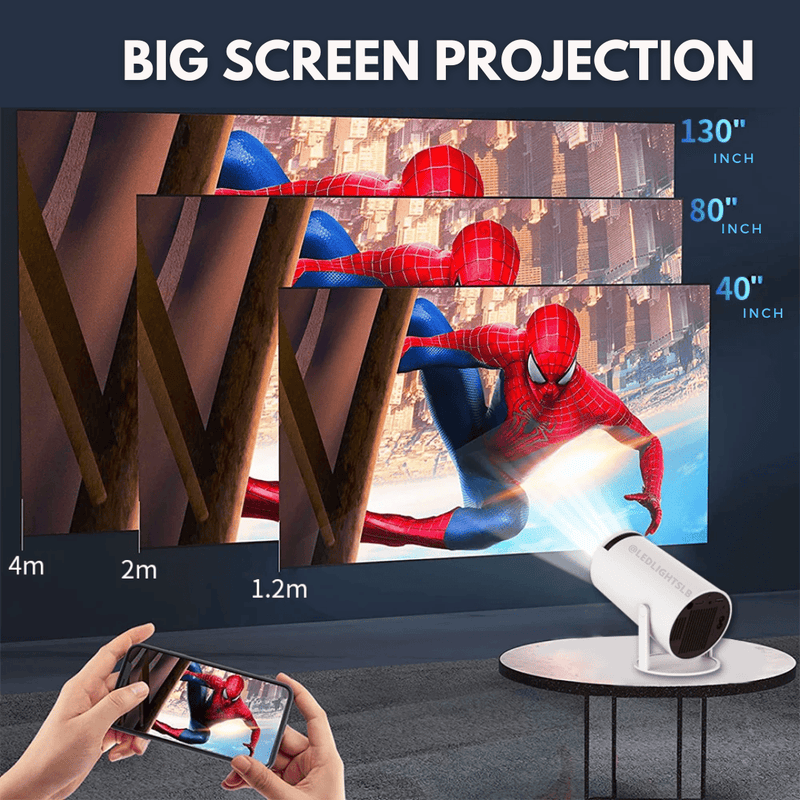 Cine Flix Pro projector with built-in Android streaming apps