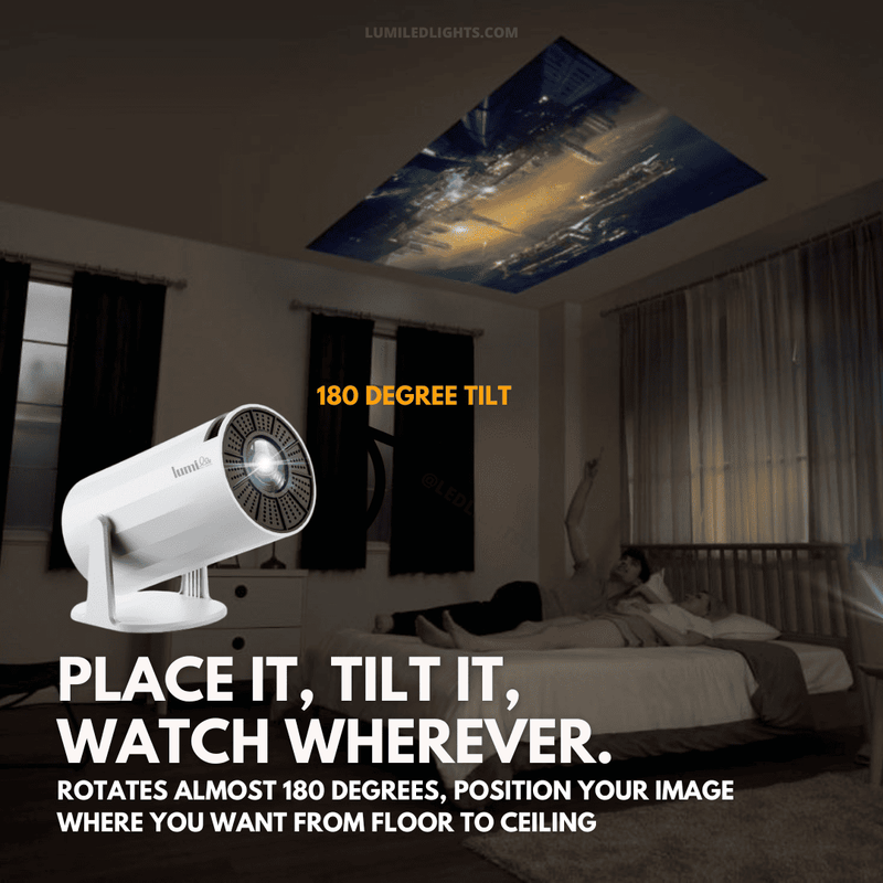 Cine Flix Pro projector with built-in Android streaming apps