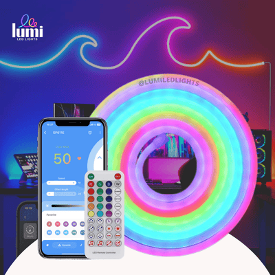  RGBIC Flexi Neon Rope main product with remote and app