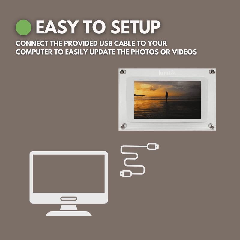 Loop Digital Frame main display with acrylic casing