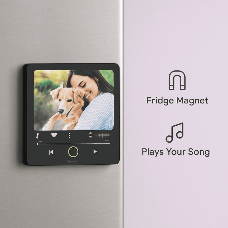 Melody Magnet Frame main display with music and photo features