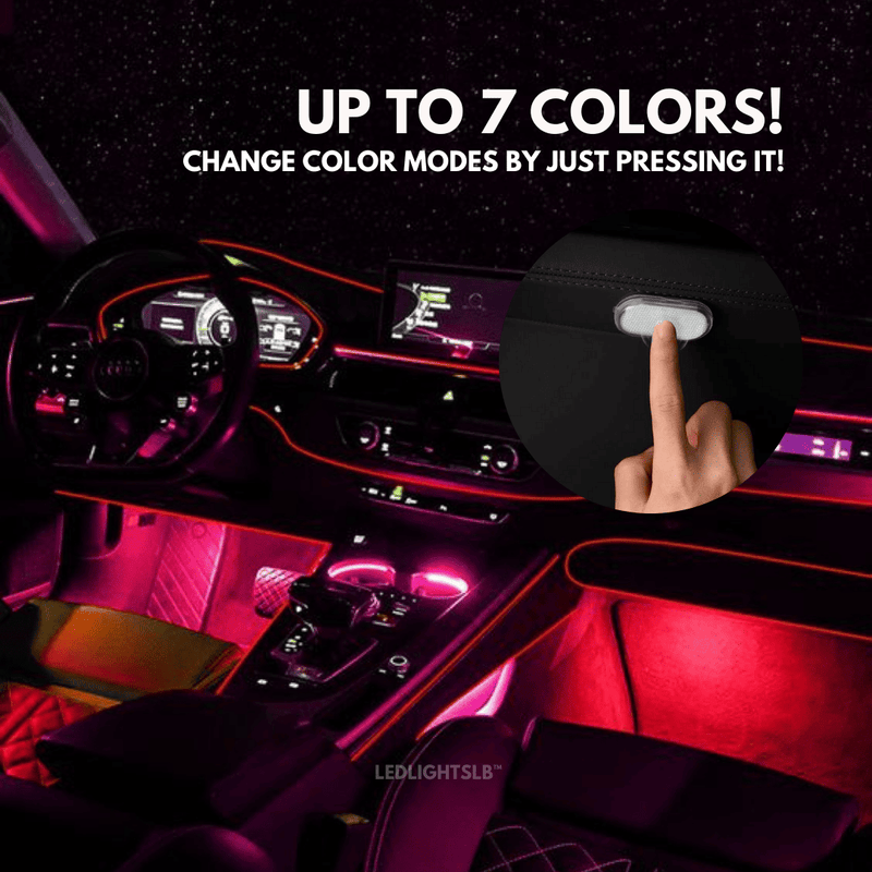 TouchGlow car lights illuminating car interior