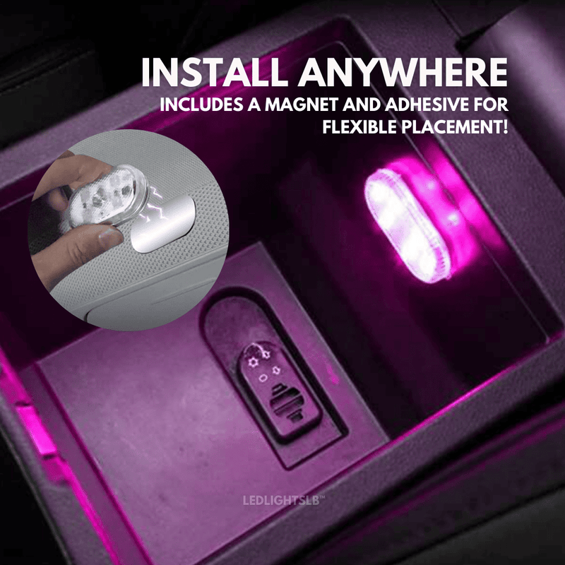 TouchGlow car lights illuminating car interior