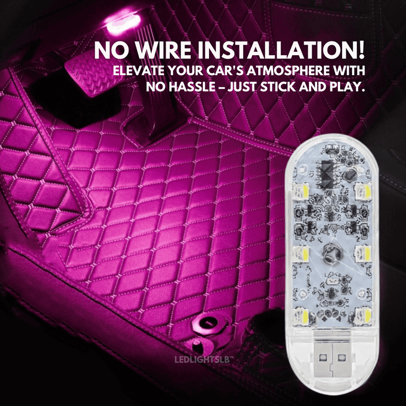 TouchGlow car lights illuminating car interior