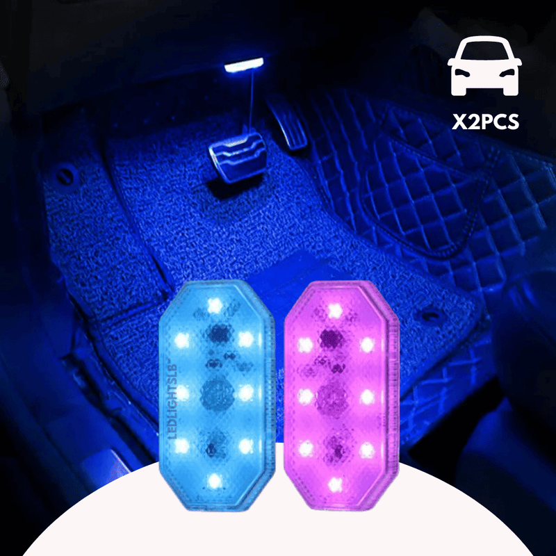 TouchGlow car lights illuminating car interior