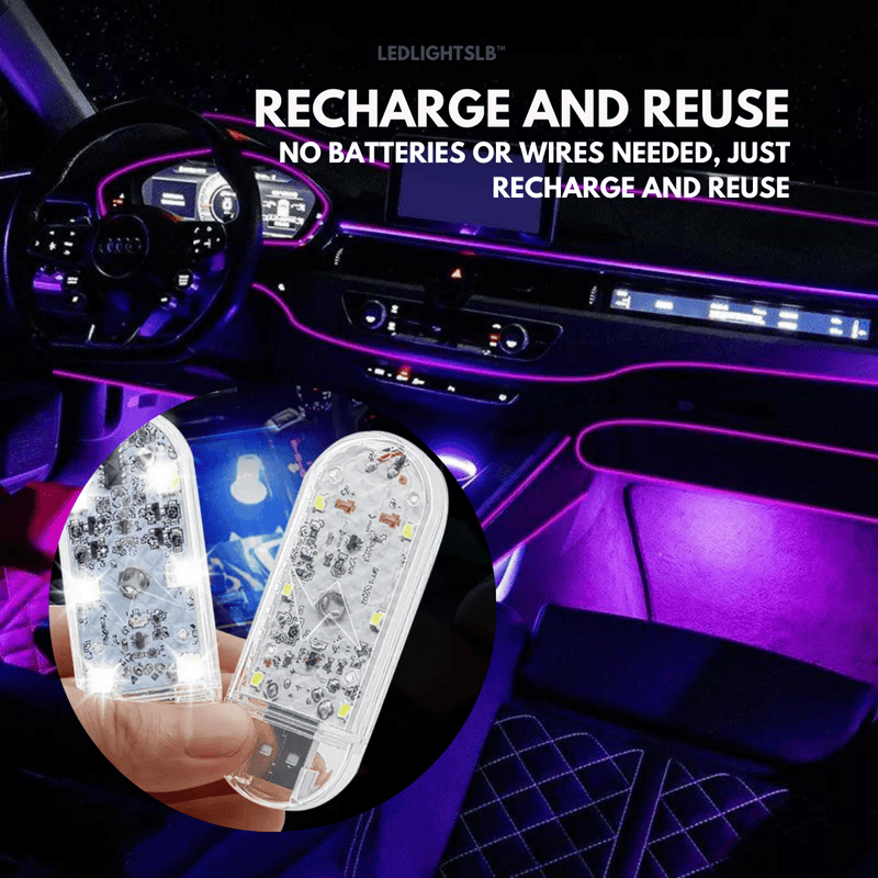 TouchGlow car lights illuminating car interior