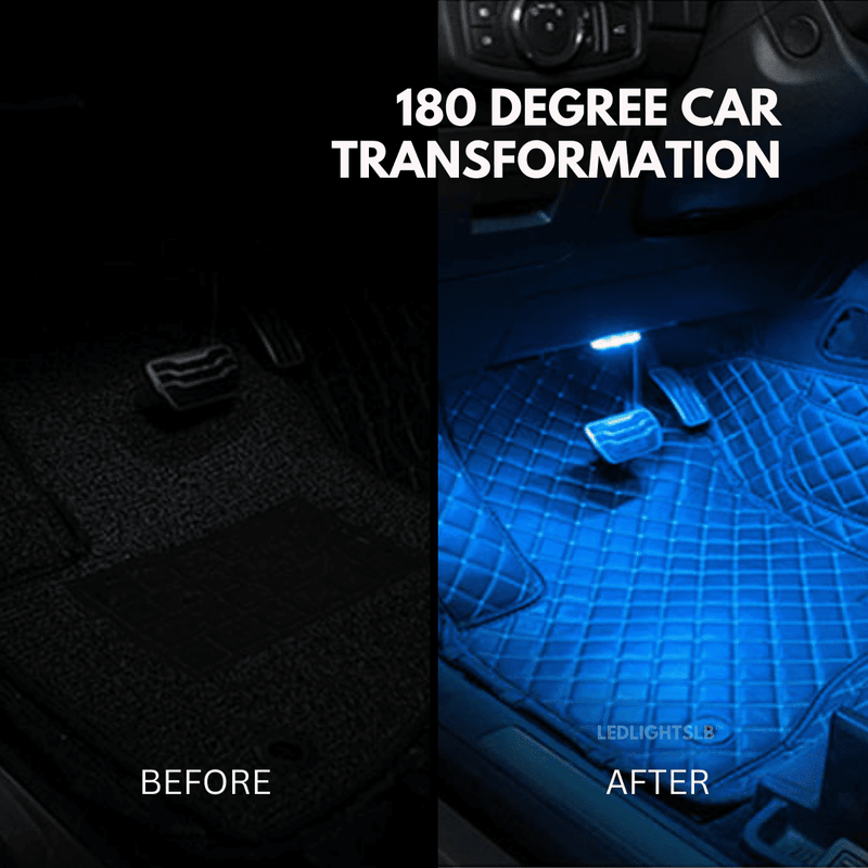 TouchGlow car lights illuminating car interior